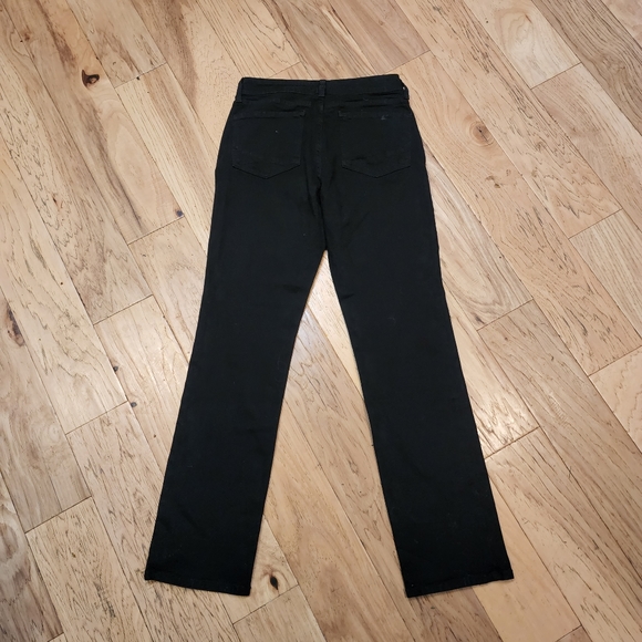 NYDJ Marilyn Straight Black Denim Jeans Five Pocket Design Size 6P - Picture 4 of 8